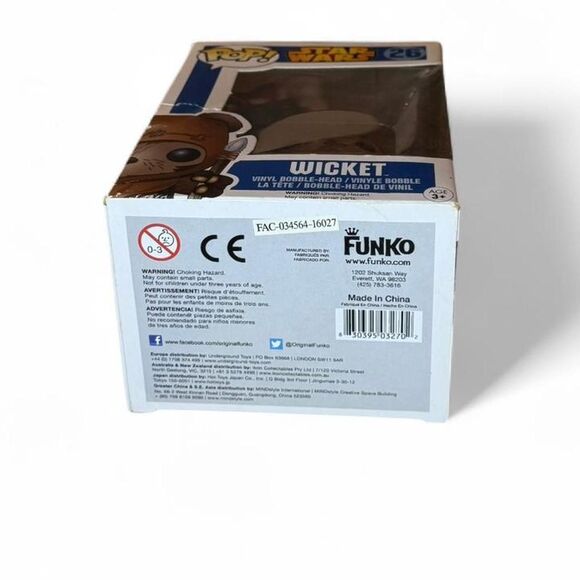 Funko Pop! Star Wars Wicket #26 Vinyl Bobble Head Collectible - Picture 6 of 8